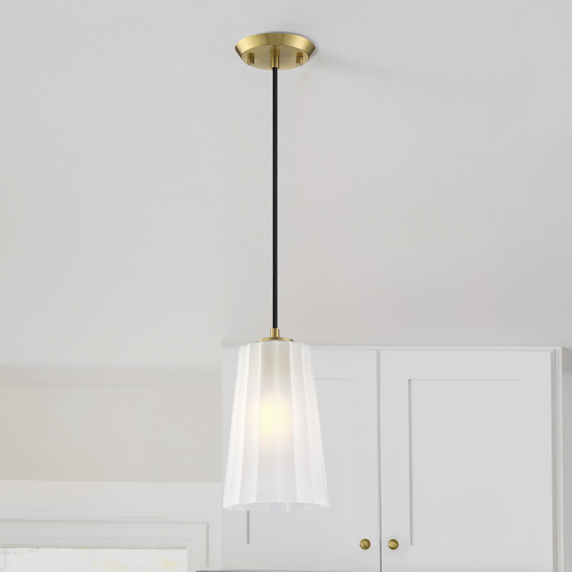 Liana 1 Light 6 inch Brushed Gold Pendant Ceiling Light